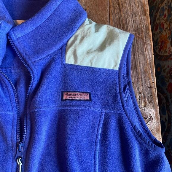 Vineyard Vines fleece vest Women’s medium blue - Picture 6 of 6